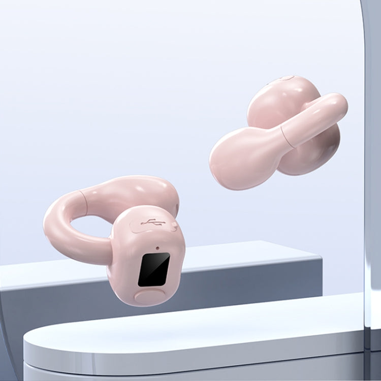 M10 IPX5 Waterproof Ear Clip Bluetooth Earphones, Style: Doble Pink - Bluetooth Earphone by PMC TechLife | Online Shopping South Africa | PMC TechLife