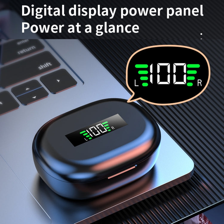 R201 With Charging Bin Hanging Ear Stereo Digital Display Bluetooth Earphones(Pink) - Bluetooth Earphone by PMC TechLife | Online Shopping South Africa | PMC TechLife