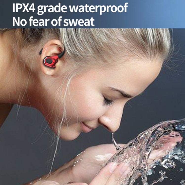 F8 Hanging Ear Stereo Wireless Bluetooth Earphones With Charging Bin(Red Single Ear) - Bluetooth Earphone by PMC TechLife | Online Shopping South Africa | PMC TechLife