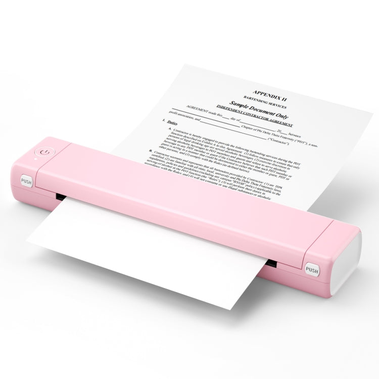 M08F Bluetooth Wireless Handheld Portable Thermal Printer(Pink A4 Version) - Printer by PMC TechLife | Online Shopping South Africa | PMC TechLife