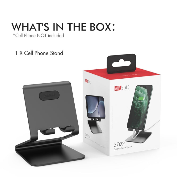 AhaStyle ST02 Mobile Phone Aluminum Alloy Fixed Bracket Storage Charging Base(Black) - free shipping - PMC TechLife - Order now!