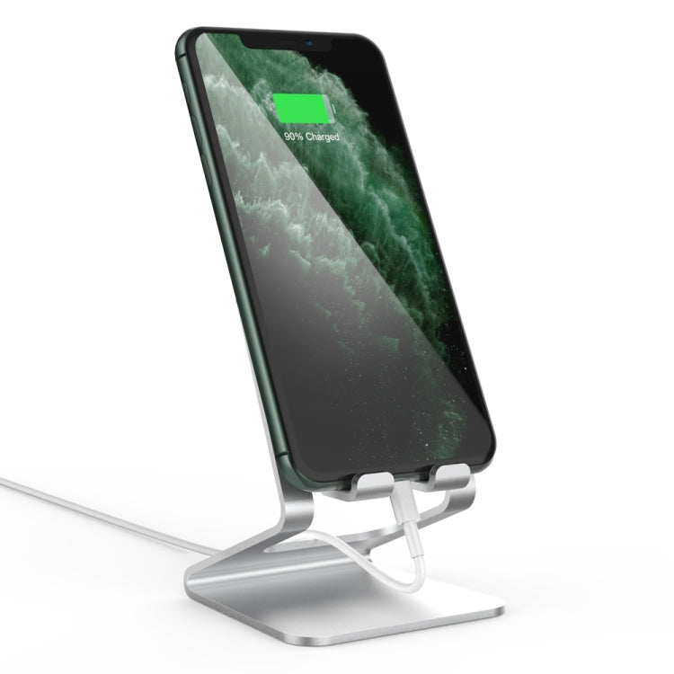 AhaStyle ST02 Mobile Phone Aluminum Alloy Fixed Bracket Storage Charging Base(Silver) - Desktop Holder by AhaStyle | Online Shopping South Africa | PMC TechLife | Buy Now Pay Later Mobicred