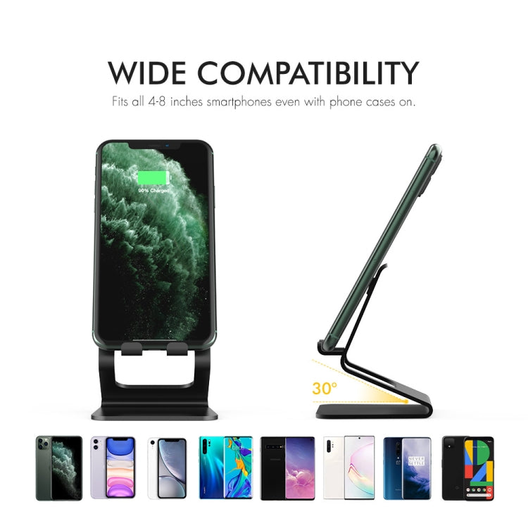 AhaStyle ST02 Mobile Phone Aluminum Alloy Fixed Bracket Storage Charging Base(Black) - free shipping - PMC TechLife - Order now!