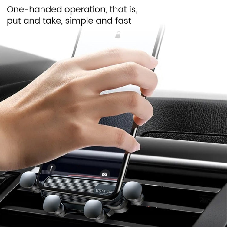 S03 Vehicle Air Outlet Gravity Navigation Mobile Phone Holder, Color: White Spiral Clip - Car Holders by PMC TechLife | Online Shopping South Africa | PMC TechLife