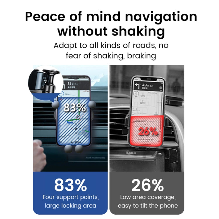 S03 Vehicle Air Outlet Gravity Navigation Mobile Phone Holder, Color: Black Spiral Clip - Car Holders by PMC TechLife | Online Shopping South Africa | PMC TechLife
