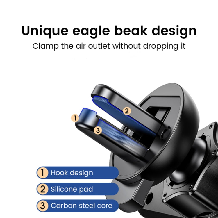 S03 Vehicle Air Outlet Gravity Navigation Mobile Phone Holder, Color: Black Spiral Clip - Car Holders by PMC TechLife | Online Shopping South Africa | PMC TechLife