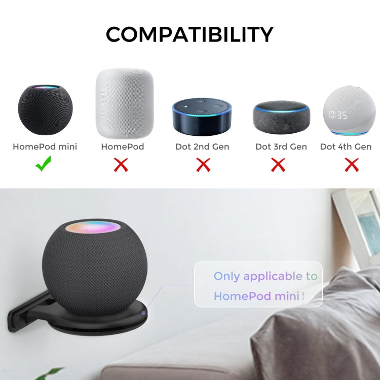 For Apple HomePod Mini AhaStyle PT149 Smart Speaker Stand(White) - Speaker Bracket by AhaStyle | Online Shopping South Africa | PMC TechLife