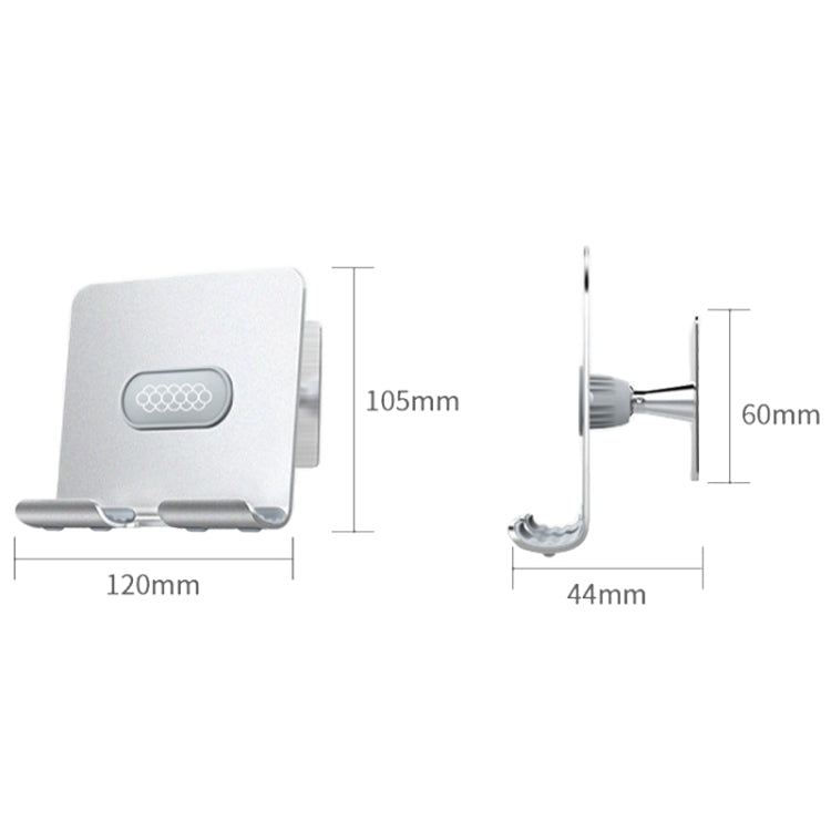 B87 Punch-free Tablet PC Aluminum Alloy Bracket Bathroom Kitchen Adhesive Wall Phone Holder(Silver Gray) - Hand-Sticking Bracket by PMC TechLife | Online Shopping South Africa | PMC TechLife