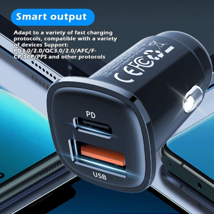 S-33 PD 30W Dual Port USB Super Fast Charge Car Charger - Cigar Socket by PMC TechLife | Online Shopping South Africa | PMC TechLife