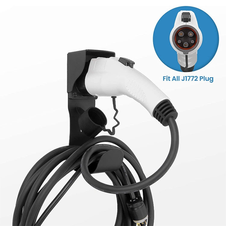 EV Charger Cable Holder Electric Car Charging Cable Organizer for J1772 Plug(Black) - EV Charger Accessories by PMC TechLife | Online Shopping South Africa | PMC TechLife