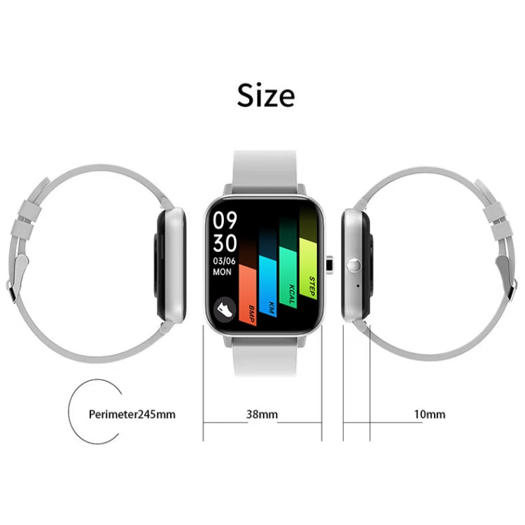 H10 1.69 inch Screen Bluetooth Call Smart Watch, Support Heart Rate/Blood Pressure/Sleep Monitoring, Color: Black - Smart Wear by PMC TechLife | Online Shopping South Africa | PMC TechLife