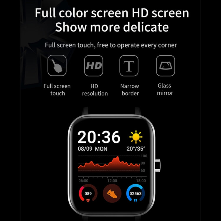 H10 1.69 inch Screen Bluetooth Call Smart Watch, Support Heart Rate/Blood Pressure/Sleep Monitoring, Color: Blue Net+Silicone - Smart Wear by PMC TechLife | Online Shopping South Africa | PMC TechLife