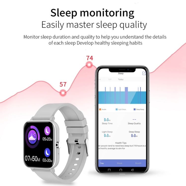 H10 1.69 inch Screen Bluetooth Call Smart Watch, Support Heart Rate/Blood Pressure/Sleep Monitoring, Color: Gold Net+Silicone - Smart Wear by PMC TechLife | Online Shopping South Africa | PMC TechLife