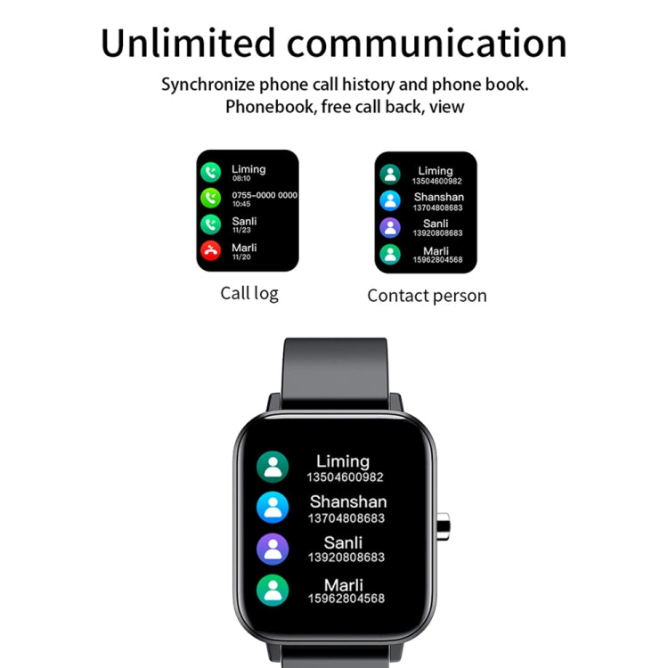 H10 1.69 inch Screen Bluetooth Call Smart Watch, Support Heart Rate/Blood Pressure/Sleep Monitoring, Color: Silver Net+Silicone - Smart Wear by PMC TechLife | Online Shopping South Africa | PMC TechLife