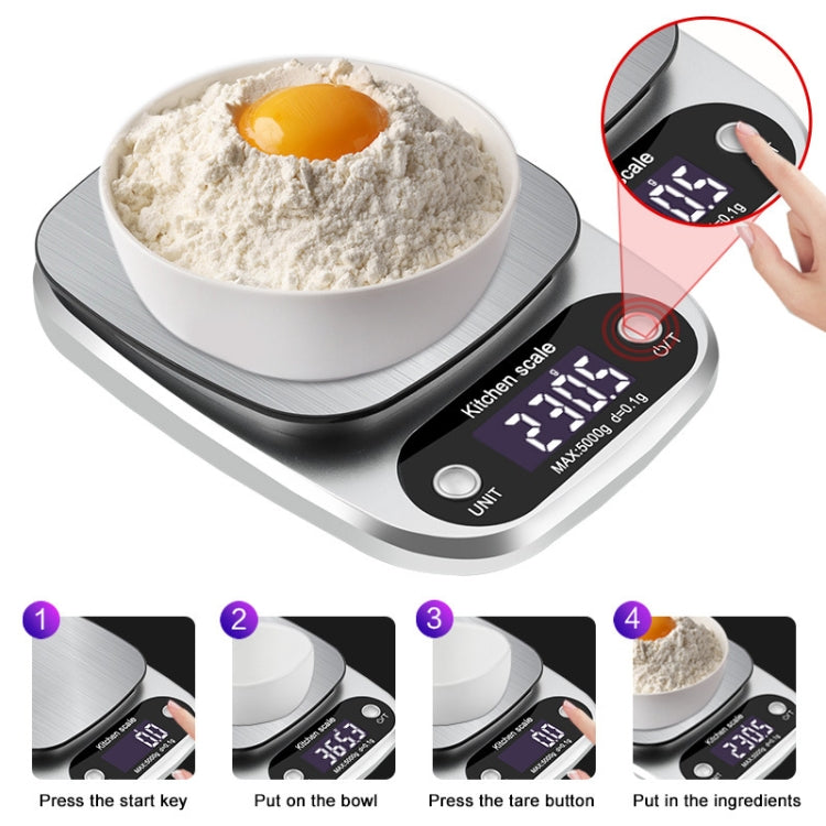 Small Multifunctional Kitchen High Precision Electronic Scale LCD Digital Display Food Scale, Model: 3kg/ 0.1g - Kitchen Scales by PMC TechLife | Online Shopping South Africa | PMC TechLife