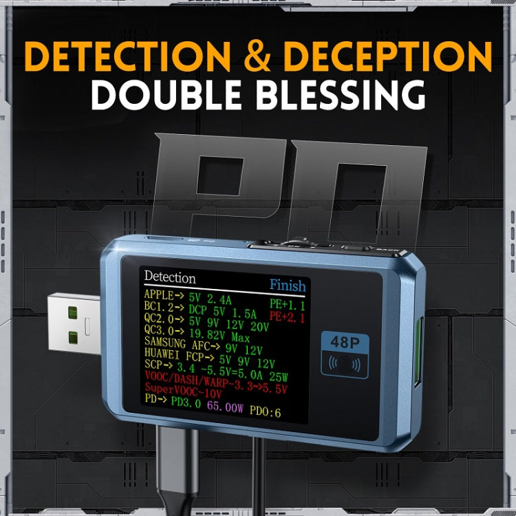 FNIRSI FNB48P USB Mobile Phone DC Power Charger Detector, Color: Bluetooth Blue - free shipping - PMC TechLife - Order now!