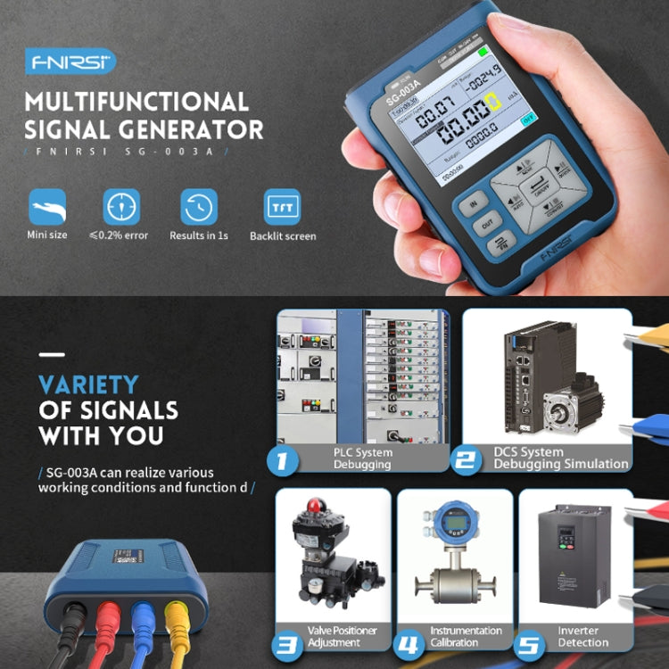 FNIRSI SG-003A Multifunctional PWM Signal Generator 4-20ma Voltage Current Calibrator, EU Plug(Blue) - free shipping - PMC TechLife - Order now!
