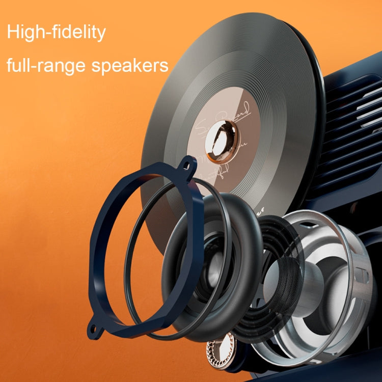 Y02 Retro Vinyl Record Player Wireless Bluetooth Speaker Ambient Light Aromatherapy Bluetooth Audio(Blue) - Desktop Speaker by PMC TechLife | Online Shopping South Africa | PMC TechLife