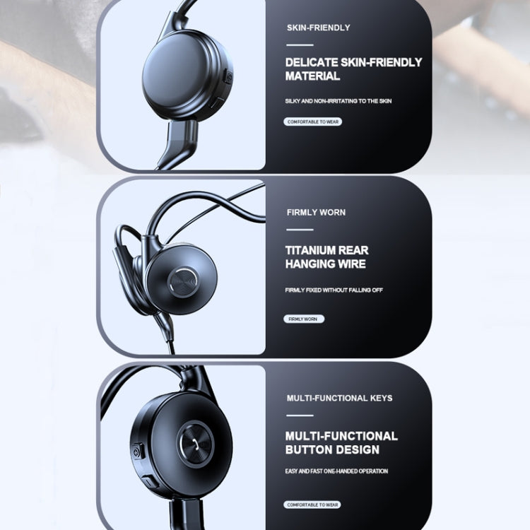 M1 Stereo Sound Running Sports Bone Conduction Bluetooth Earphones With Microphone(Black) - Neck-mounted Earphone by PMC TechLife | Online Shopping South Africa | PMC TechLife