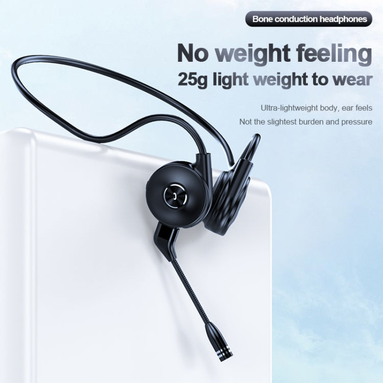 M1 Stereo Sound Running Sports Bone Conduction Bluetooth Earphones With Microphone(Black) - Neck-mounted Earphone by PMC TechLife | Online Shopping South Africa | PMC TechLife