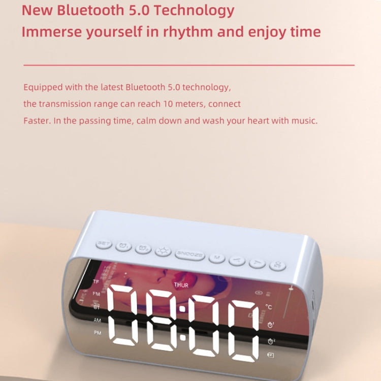 Q5 Outdoor Portable Card Bluetooth Speaker Small Clock Radio, Color: White 1400mAh - Mini Speaker by PMC TechLife | Online Shopping South Africa | PMC TechLife