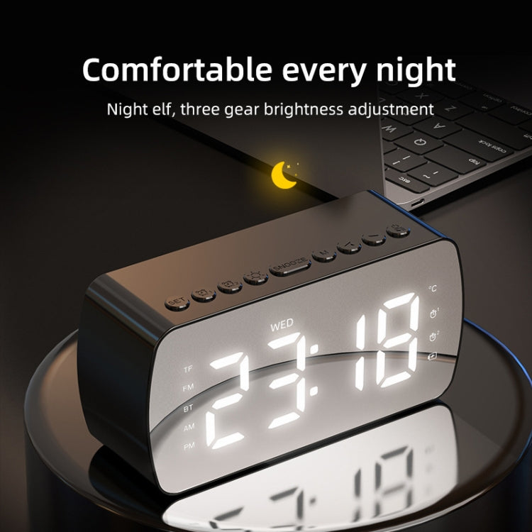 Q5 Outdoor Portable Card Bluetooth Speaker Small Clock Radio, Color: White 1400mAh - Mini Speaker by PMC TechLife | Online Shopping South Africa | PMC TechLife
