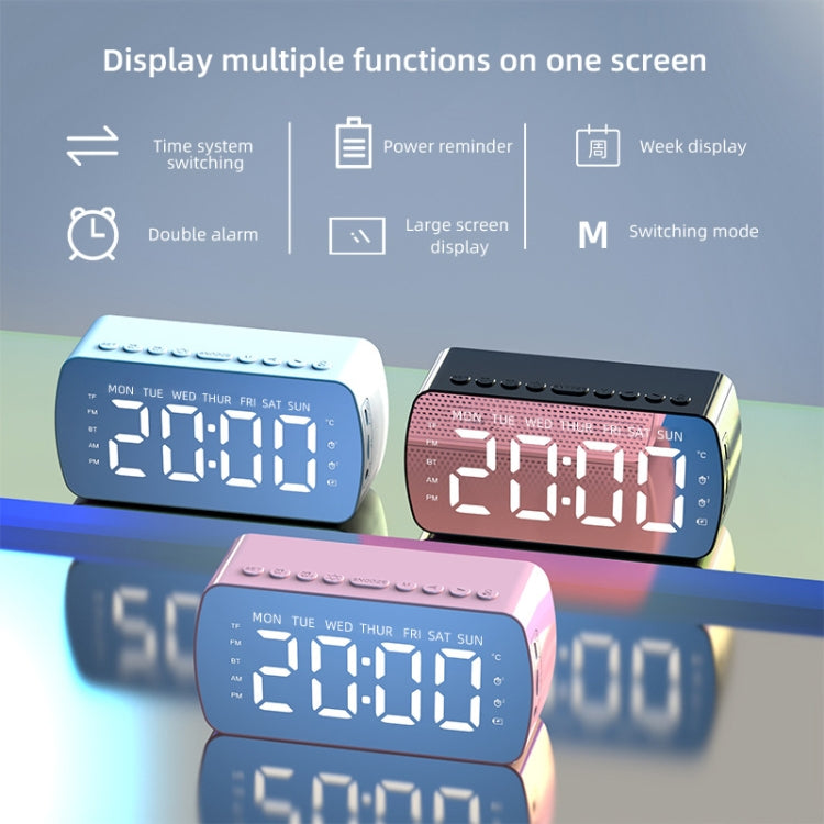 Q5 Outdoor Portable Card Bluetooth Speaker Small Clock Radio, Color: White 1400mAh - Mini Speaker by PMC TechLife | Online Shopping South Africa | PMC TechLife