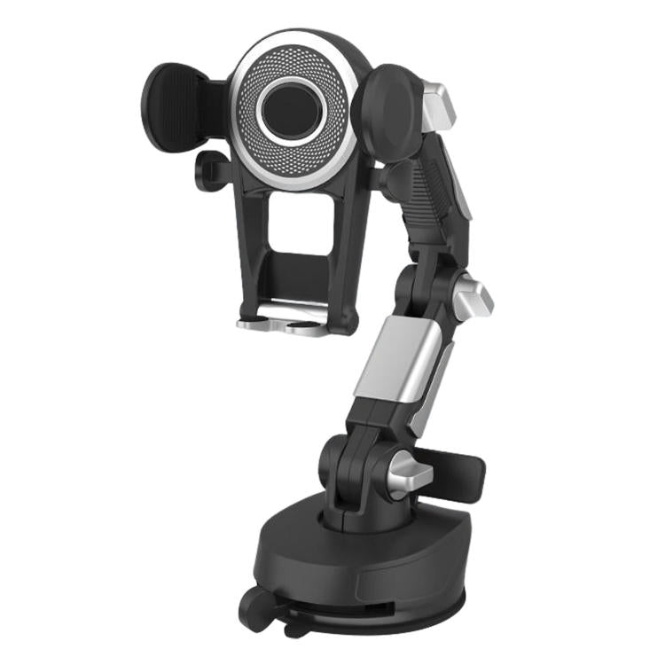 ZJ137 Suction Cup Car Phone Holder 2 In 1 Number Plate Phone Stand Truck Phone Mount(Black) - Car Holders by PMC TechLife | Online Shopping South Africa | PMC TechLife