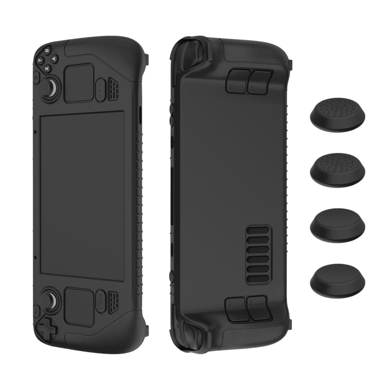 For Steam Deck Game Controller Soft Silicone Protective Cover Case With 4pcs Key Cap(Black) - free shipping - PMC TechLife - Order now!