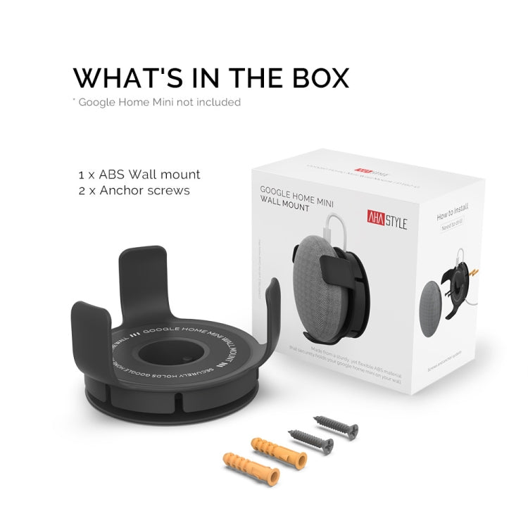 For Amazon Echo Dot 3 AhaStyle PT62 Wall Bracket Smart Speaker Bracket White - free shipping - PMC TechLife - Order now!