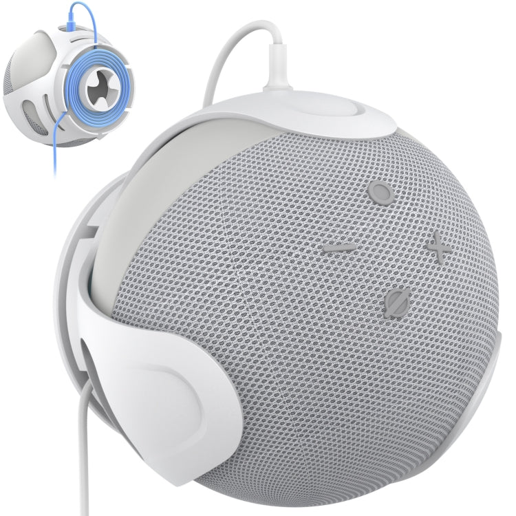 For Amazon Echo Dot 4/5 AhaStyle PT183 Speaker Wall Storage Stand(White) - free shipping - PMC TechLife - Order now!