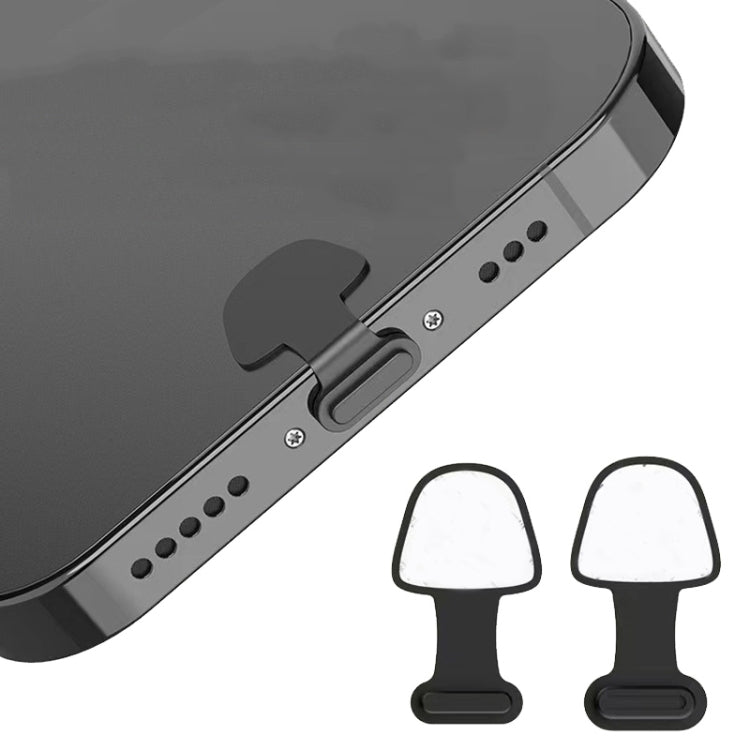 10pcs 8 Pin Mobile Phone Charging Port Silicone Anti-Dust Plug Back-adhesive Loss-proof Cover(Transparent) - Anti-dust & Ear Caps by PMC TechLife | Online Shopping South Africa | PMC TechLife