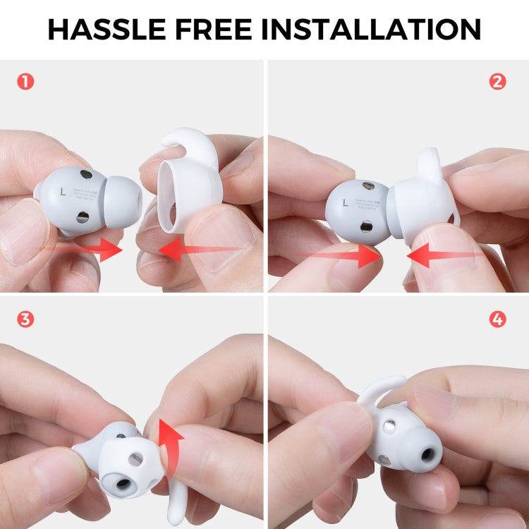 For Beats Studio Buds AhaStyle PT172 Earphone Silicone Ear Caps, Style: Earcap x 3+Case (White) - Anti-dust & Ear Caps by AhaStyle | Online Shopping South Africa | PMC TechLife | Buy Now Pay Later Mobicred