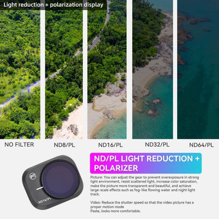 For DJI Mini 3 Pro RCSTQ PL Filters Drone Accessoires  4 In 1 ND/PL 8/16/32/64 - free shipping - PMC TechLife - Order now!