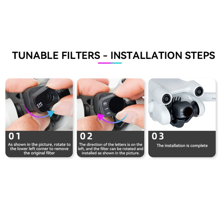 For DJI Mini 3 Pro RCSTQ PL Filters Drone Accessoires 6 In 1 UV+CPL+ND/PL 8/16/32/64 - free shipping - PMC TechLife - Order now!