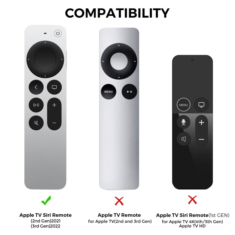 For Apple TV Siri Remote 2/3 AhaStyle PT165 Remote Controller Silicone Protective Case(Blue) - Remote Control Covers by AhaStyle | Online Shopping South Africa | PMC TechLife | Buy Now Pay Later Mobicred