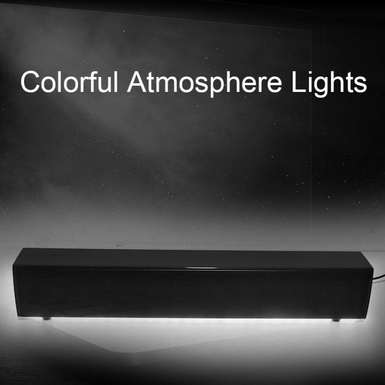 BT809S Desktop Long Gaming Bluetooth Speaker Computer USB Plug-in Intelligent Ambient Light Audio(Black) - Desktop Speaker by PMC TechLife | Online Shopping South Africa | PMC TechLife