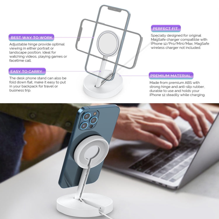 For IPhone12/13/14 Series AhaStyle PT137 Magnetic Charging Stand - Desktop Holder by AhaStyle | Online Shopping South Africa | PMC TechLife