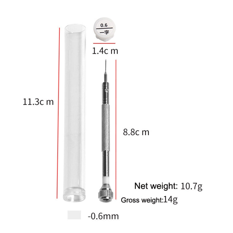 LSD5120 Repair Watch Glasses Stainless Steel Screwdriver Precision Watch Screwdriver Tool 1.2 Straight (Red) - Watch Repair Tools by PMC TechLife | Online Shopping South Africa | PMC TechLife