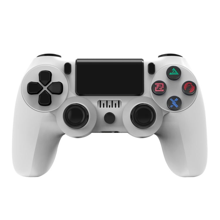 For PS4 Wireless Bluetooth Game Controller With Light Strip Dual Vibration Game Handle(White) - Gamepads by PMC TechLife | Online Shopping South Africa | PMC TechLife