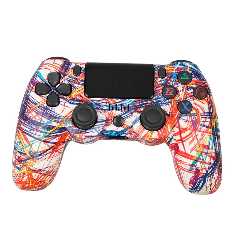 For PS4 Wireless Bluetooth Game Controller With Light Strip Dual Vibration Game Handle(Line) - Gamepads by PMC TechLife | Online Shopping South Africa | PMC TechLife