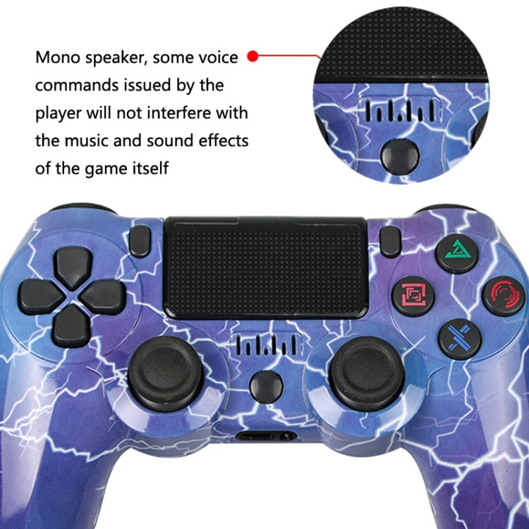 For PS4 Wireless Bluetooth Game Controller With Light Strip Dual Vibration Game Handle(Wood Grain) - Gamepads by PMC TechLife | Online Shopping South Africa | PMC TechLife