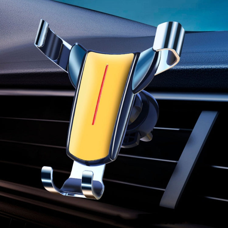 Air Outlet Triangular Gravity Sensor Car Mobile Phone Holder, Color: Golden Olecranon Clip - free shipping - PMC TechLife - Order now!