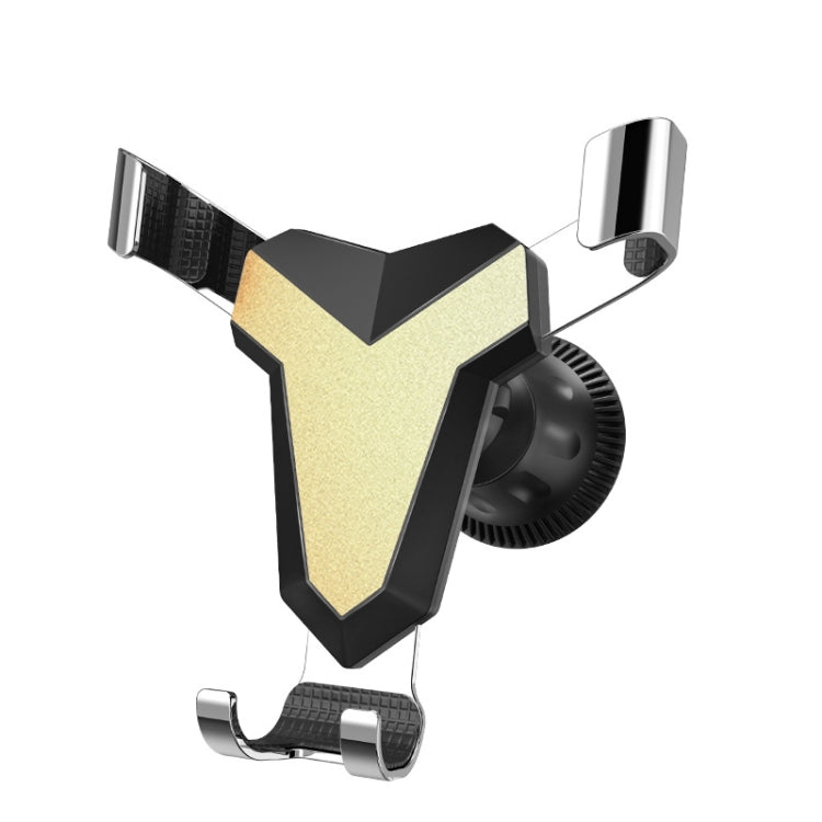 Gravity Navigation Car Air Outlet Triangular Mobile Phone Holder(Golden) - Car Holders by PMC TechLife | Online Shopping South Africa | PMC TechLife