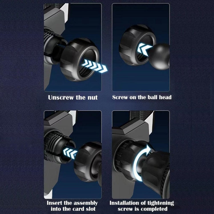 Gravity Navigation Car Air Outlet Triangular Mobile Phone Holder(Golden) - Car Holders by PMC TechLife | Online Shopping South Africa | PMC TechLife