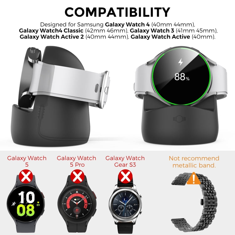 AhaStyle PT181 Watch Silicone Charging Stand For Galaxy Watch 3 / 4 / Active / Active 2(White) - free shipping - PMC TechLife - Order now!