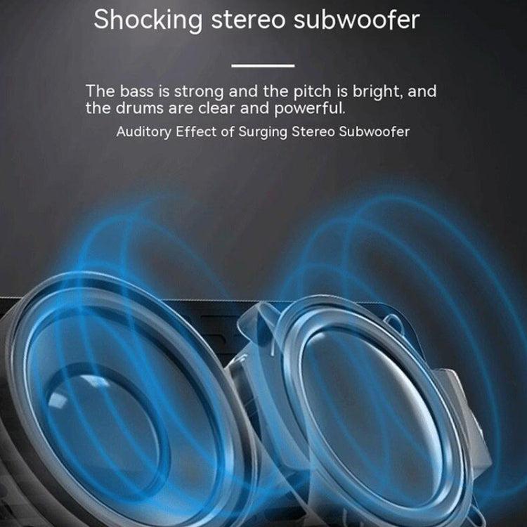 BT510 15W LED Clock Wireless Charging Bluetooth Speaker Multifunctional Smart Mirror Alarm Clock Audio(Iron Black) - Desktop Speaker by PMC TechLife | Online Shopping South Africa | PMC TechLife