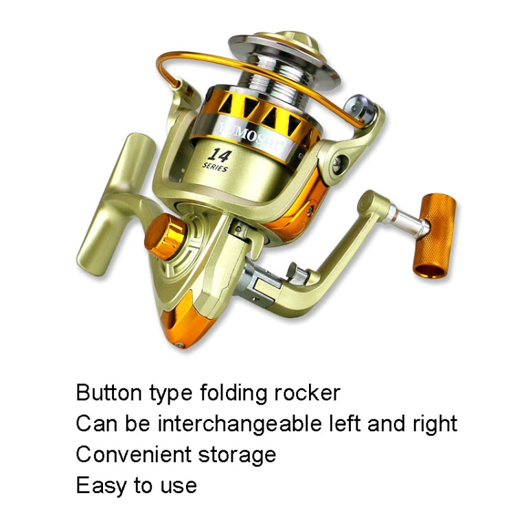 YUMOSHI JF2000 Spinning Fishing Reel 5.2:1 Gear Ratio Metal Spool Saltwater Fishing Tools - Fishing Reels by YUMOSHI | Online Shopping South Africa | PMC TechLife | Buy Now Pay Later Mobicred