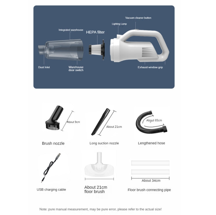 SUITU  ST-6101 120W 35500rpm Cordless Car Vacuum Cleaner,Spec: Basic 2 Section 7.4V - free shipping - PMC TechLife - Order now!