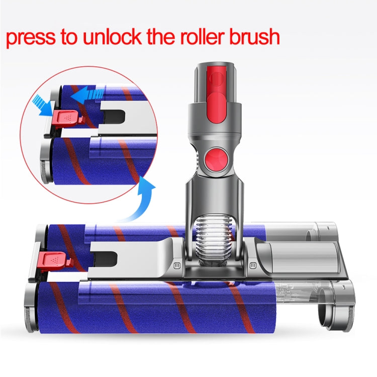 For Dyson V7 V8 V10 V11 Double Roller Soft Velvet Floor Brush Head with LED Lighting - free shipping - PMC TechLife - Order now!